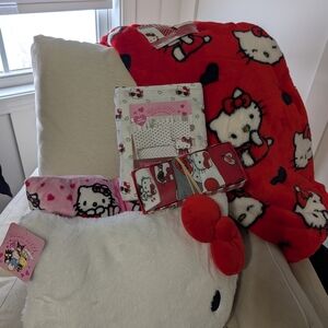 Hello Kitty Red and White Plush Set